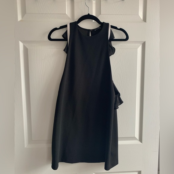 Zara Black Mini Dress with White Tank Slip - Size S - Picture 3 of 6